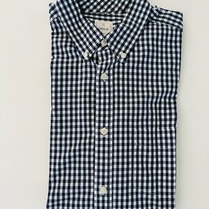 GAP Navy and White Checkered Button Down Shirt